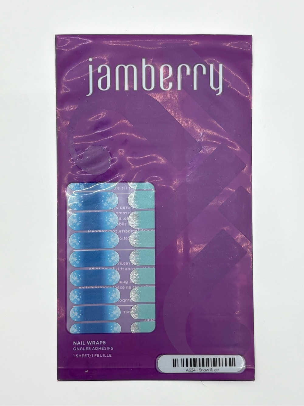 Jamberry Blue & Aqua Snowflake Nail Wraps